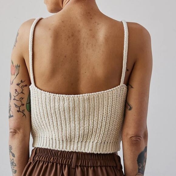 Cordera Cropped Ecotec Cotton Sweater Tank Top White One Size NWT - Picture 5 of 14